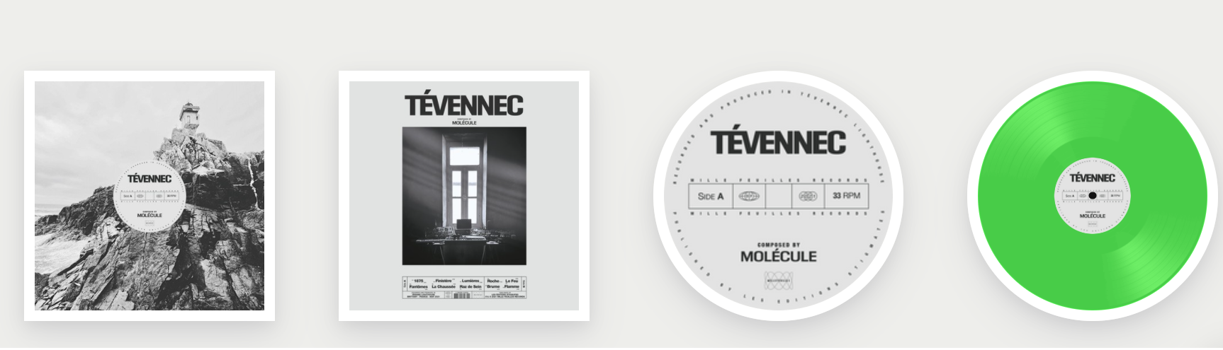 images du vinyle de "Tévennec", dernière sortie de Molécule