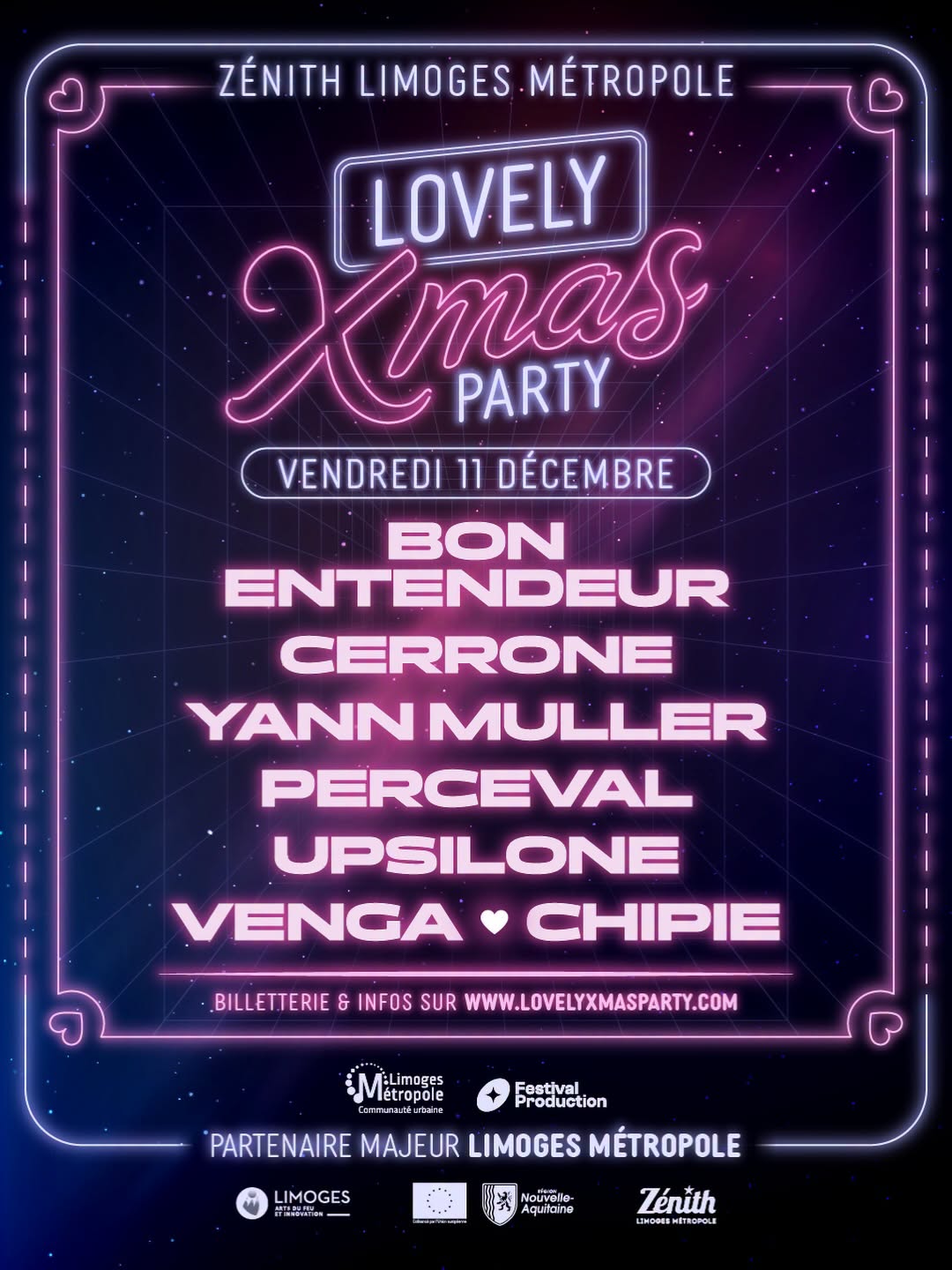 affiche du Lovely XMAS Party 2026 à Limoges !